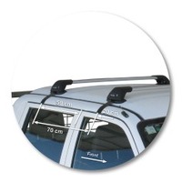 Prorack Silver 2 Bar Aero Flush Bar kit to suit Mitsubishi Triton Double Cab 4dr Ute (11/1996 - 6/2006)