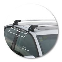 Prorack Silver 2 Bar Aero Flush Bar kit to suit Audi A4/S4/RS4 4dr Sedan (2001 - 2008)