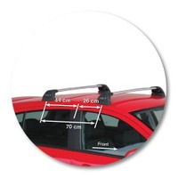 Prorack Silver 2 Bar Aero Flush Bar kit to suit Holden Astra 5dr Hatch (7/2004 - 2009)