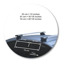 Prorack Silver 2 Bar Aero Through Bar kit to suit Audi A4/S4/RS4 4dr Sedan (2008 - 2/2016)