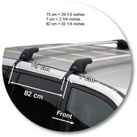 Prorack Silver 2 Bar Aero Flush Bar kit to suit Toyota Highlander 5dr SUV (11/2003 - 7/2007)