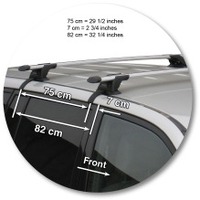 Prorack Black 2 Bar Aero Through Bar kit to suit Toyota Highlander 5dr SUV (11/2003 - 7/2007)