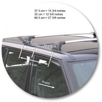 Prorack Silver 2 Bar Aero Flush Bar kit to suit Land Rover Range Rover 5dr SUV (7/1995 - 2002)