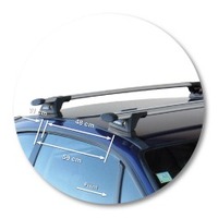 Prorack Silver 2 Bar Aero Through Bar kit to suit Holden Calibra 2dr Coupe (1989 - 1997)