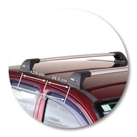 Prorack Silver 2 Bar Aero Flush Bar kit to suit Holden Barina 5dr Hatch (7/1993 - 7/2005)