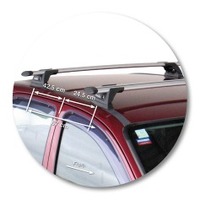 Prorack Silver 2 Bar Aero Through Bar kit to suit Holden Barina 5dr Hatch (7/1993 - 7/2005)