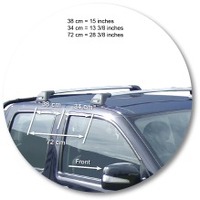 Prorack Silver 2 Bar Aero Flush Bar kit to suit Isuzu D-Max Double Cab 4dr Ute (2009 - 2012)