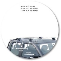 Prorack Silver 2 Bar Aero Through Bar kit to suit Isuzu D-Max Double Cab 4dr Ute (2009 - 2012)