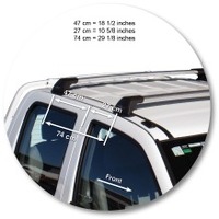 Prorack Silver 2 Bar Aero Flush Bar kit to suit Great Wall V240 Double Cab 4dr Ute (7/2009 - Current)