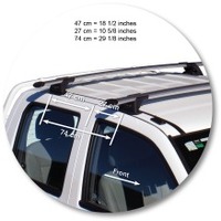 Prorack Silver 2 Bar Aero Through Bar kit to suit Great Wall V240 Double Cab 4dr Ute (7/2009 - Current)