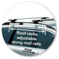 Prorack Black 2 Bar Aero Through Bar kit to suit Volvo XC70 5dr Wagon (2007 - 2013)