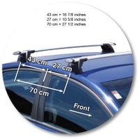 Prorack Black 2 Bar Aero Through Bar kit to suit Opel Vectra 5dr Hatch (3/2003 - 2008)