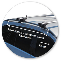 Prorack Silver 2 Bar Aero Through Bar kit to suit Mercedes-Benz C-Class W204 5dr Wagon (2007 - Current)
