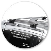 Prorack Silver 2 Bar Aero Through Bar kit to suit Peugeot 4007 5dr SUV (2007 - Current)