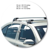 Prorack Silver 2 Bar Aero Flush Bar kit to suit Skoda Octavia II 4dr Liftback (2004 - 2009)