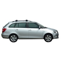 Prorack Silver 2 Bar Aero Through Bar kit to suit Skoda Fabia 5dr Wagon (2008 - 2014)