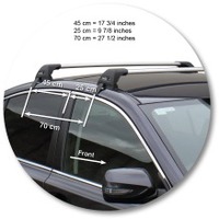 Prorack Silver 2 Bar Aero Flush Bar kit to suit Subaru Legacy 4dr Sedan (8/2009 - 2014)