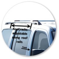 Prorack Silver 2 Bar Aero Rail Bar kit to suit Jeep Cherokee KK 5dr SUV (2008 - 2013)