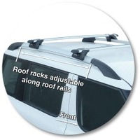 Prorack Silver 2 Bar Aero Through Bar kit to suit Skoda Yeti 5dr SUV (2009 - 2017)