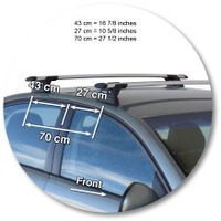 Prorack Black 2 Bar Aero Through Bar kit to suit Opel Vectra 4dr Sedan (3/2003 - 2008)