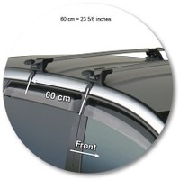 Prorack Silver 2 Bar Aero Through Bar kit to suit Toyota Ipsum 5dr MPV (2001 - 2006)