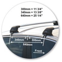 Prorack Black 2 Bar Aero Flush Bar kit to suit Kia Optima 4dr Sedan (2011 - 2015)