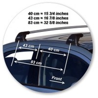 Prorack Silver 2 Bar Aero Flush Bar kit to suit Suzuki Kizashi 4dr Sedan (2010 - Current)