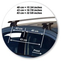 Prorack Silver 2 Bar Aero Through Bar kit to suit Suzuki Kizashi 4dr Sedan (2010 - Current)