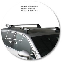 Prorack Silver 2 Bar Aero Flush Bar kit to suit Porsche Panamera 4dr Sedan (2009 - 2016)