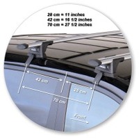 Prorack Black 2 Bar Aero Through Bar kit to suit Kia Sorento 5dr SUV (10/2009 - 2015)