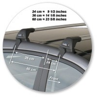 Prorack Silver 2 Bar Aero Flush Bar kit to suit Hyundai ix35 5dr SUV (2010 - 2015)