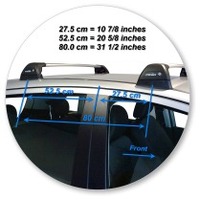 Prorack Silver 2 Bar Aero Flush Bar kit to suit Mercedes-Benz B-Class W245 5dr MPV (2005 - 2011)