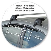 Prorack Silver 2 Bar Aero Flush Bar kit to suit Lexus IS 4dr Sedan (2006 - 6/2013)