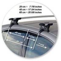 Prorack Silver 2 Bar Aero Through Bar kit to suit Lexus IS 4dr Sedan (2006 - 6/2013)