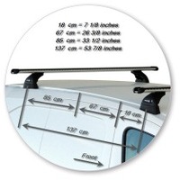 Prorack Black 2 Bar Heavy Duty Through Bar kit to suit Peugeot Partner LWB 5dr Van (2008 - 2015)