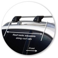 Prorack Silver 2 Bar Aero Flush Bar kit to suit Volkswagen Touareg 5dr SUV (2007 - 2010)