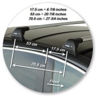 Prorack Silver 2 Bar Aero Flush Bar kit to suit Peugeot 3008 5dr SUV (2010 - 2016)