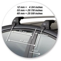 Prorack Silver 2 Bar Aero Flush Bar kit to suit Hyundai i45 4dr Sedan (2010 - Current)