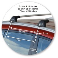 Prorack Silver 2 Bar Aero Flush Bar kit to suit Kia Sportage 5dr SUV (2010 - 2015)