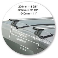 Prorack Silver 2 Bar Heavy Duty Through Bar kit to suit Holden Combo XC 5dr Van (2001 - 2020)