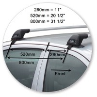 Prorack Silver 2 Bar Aero Flush Bar kit to suit Skoda Octavia III 5dr Liftback (2009 - 2012)