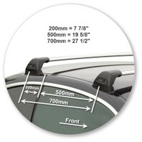 Prorack Silver 2 Bar Aero Flush Bar kit to suit BMW 3 Series E92 2dr Coupe (2006 - 2014)