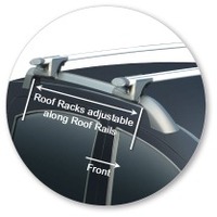 Prorack Silver 2 Bar Aero Through Bar kit to suit Fiat Panda 5dr Hatch (2003 - 2011)