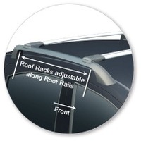 Prorack Silver 2 Bar Aero Rail Bar kit to suit Fiat Panda 5dr Hatch (2003 - 2011)