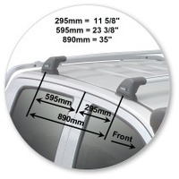 Prorack Black 2 Bar Aero Flush Bar kit to suit Holden Colorado Crew Cab 4dr Ute (2012 - 9/2016)