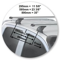 Prorack Silver 2 Bar Heavy Duty Through Bar kit to suit Holden Colorado Crew Cab 4dr Ute (2012 - 9/2016)