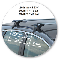 Prorack Black 2 Bar Aero Through Bar kit to suit Honda CR-V S 5dr SUV (2012 - 6/2017)