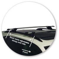 Prorack Silver 2 Bar Aero Through Bar kit to suit Porsche Cayenne 5dr SUV (2010 - 2018)