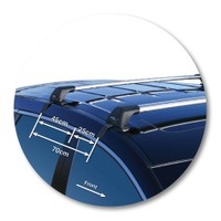 Prorack Silver 2 Bar Aero Flush Bar kit to suit Mazda CX-9 5dr SUV (2007 - 6/2016)