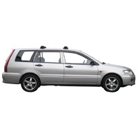 Prorack Silver 2 Bar Aero Through Bar kit to suit Mitsubishi Lancer 5dr Wagon (2/2001 - 7/2003)